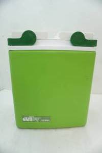 lot 225 image: Vintage Green & White Coleman 20-Can Party Stacker Cooler