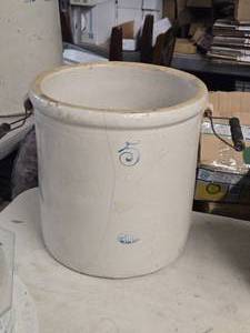 Red Wing 5-Gallon Stoneware Crock with Handles 13 x 13
