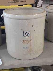 Red Wing 15-Gallon Stoneware Crock with Handles 19 x 17 12