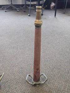 Vintage Late 19th  Early 20th Century 30 Brass and Cast Iron Fire Hose Nozzle