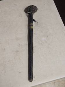 Vintage Native American Stone Tomahawk - Tanned Leather Covered Wood Handle