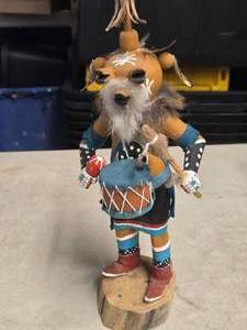 Vintage Handcrafted Hopi Kachina Native American Doll - Mudhead Clown by Artist Julie Begay 1998