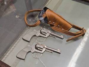(2) Cap Guns with Wall Drug Holster