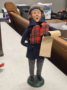 Buyers Choice Caroler Victorian Man Holding Sheet Music Figurine