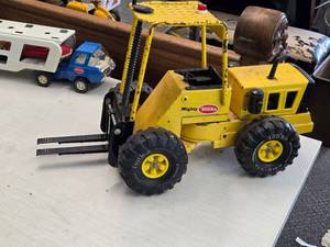 Vintage 1970s Mighty Tonka #54753 Pressed Steel Toy Forklift