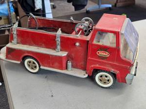 Vintage 1960s Tonka Pressed Steel Toy Fire Pumper Truck