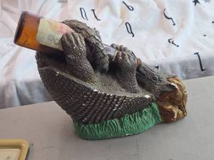 Vintage Chalkware Statue  Lone Star Beer Armadillo logo