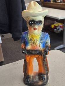Vintage 1940s-1950s Lone Ranger theme Carnival Chalkware Statue
