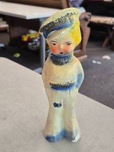 Vintage 1930s Sailor theme Carnival Chalkware Statue