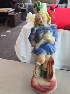 Vintage 1930s - 1950s Majorette theme Carnival Chalkware Statue
