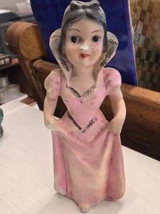 Vintage 1930s-1940s Snow White theme Carnival Chalkware Statue