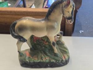 Vintage 1940s Horse theme Carnival Chalkware Figurine