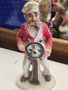 Vintage The Helmsman theme Carnival Chalkware Figurine