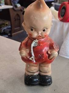 Vintage Kewpie Doll theme Carnival Chalkware Piggy Bank