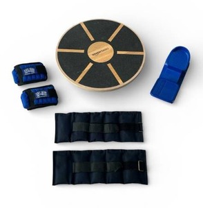 lot 19 image: Exercise & Fitness Lot - Wobble Board  ProStretch Calf Stretcher  Ankle & Wrist Weights