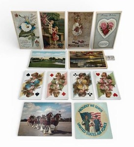 lot 25 image: Antique and Vintage Postcards, Advertising Cards, and 1967 U.S. Air Force Decal Sticker