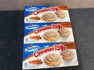 lot 139 image: 3 Boxes Of Hostess Iced Cinnamon Rolls
