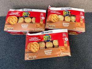 lot 183 image: 3 X 20Ct Boxes Of Ritz Peanut Butter Crackers