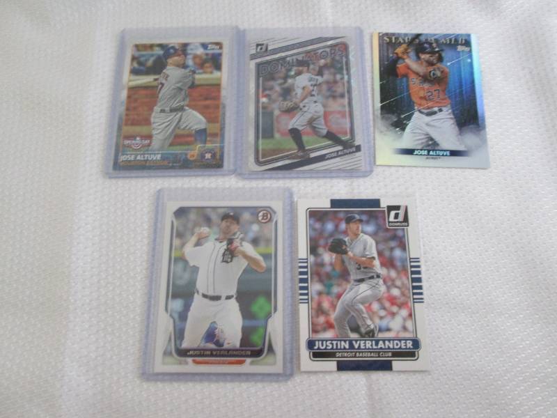 lot 100 image: Jose Altuve & Justin Verlander Card...