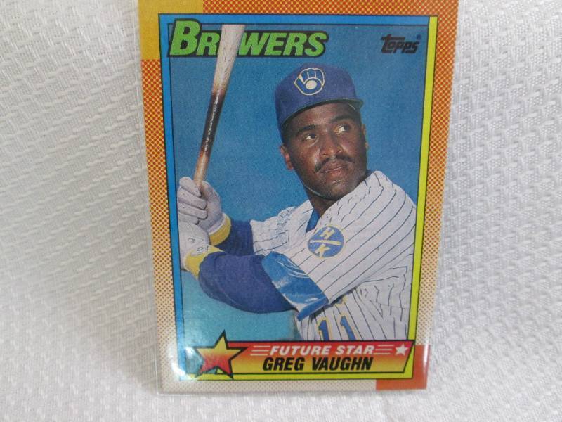 lot 78 image: 1990 #57 Greg Vaughn Card...