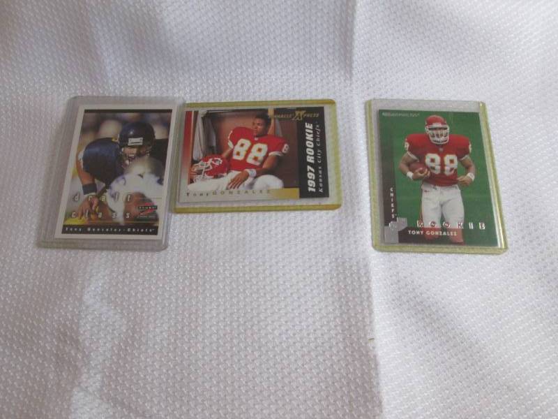 lot 308 image: Tony Gonzalez Rookie Cards...