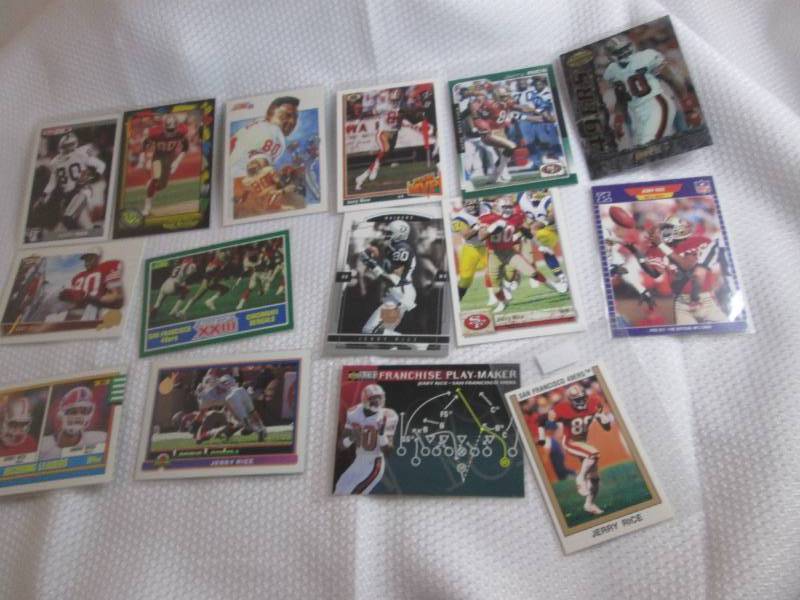 lot 309 image: Assorted Jerry Rice Cards...
