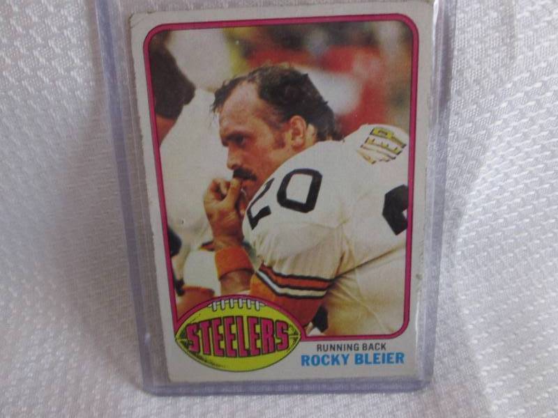 lot 350 image: 1976 Topps Rocky Bleier Card...