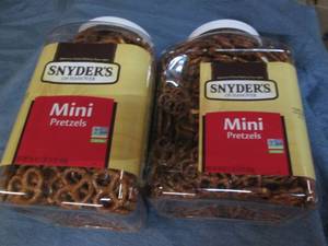 lot 517 image: 2 One pound jars of Snyders mini p...