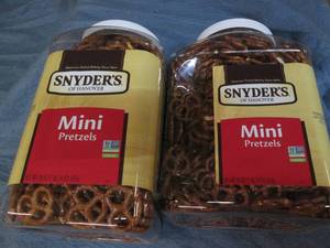 lot 518 image: 2 One pound jars of Snyders mini p...