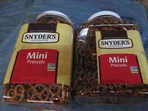 lot 519 image: 2 One pound jars of Snyders mini p...