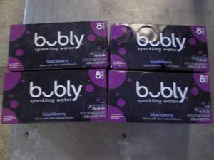 lot 523 image: 4 8 Packs of blackberry bubbler can...