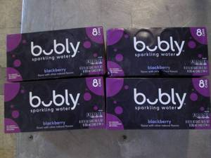 lot 524 image: 4 8 Packs of blackberry bubbler can...