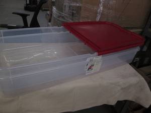 lot 541 image: 2 Under bed storage totes, one has ...