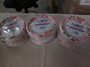 lot 542 image: 9 Packs of 40 Dixie plates...