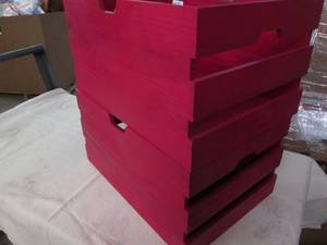lot 569 image: 2 Stackable wood storage crates...