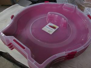 lot 574 image: 3 Plastic wreath bins...