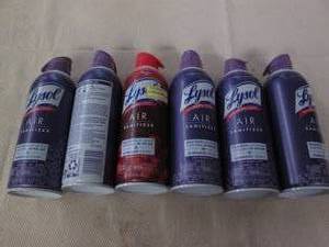 lot 705 image: 6 Cans of Lysol air sanitizer...