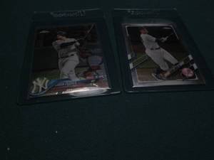 lot 109 image: Pair of Aaron Judge cards...