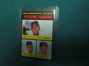 lot 125 image: 1970 Pitching leaders card...