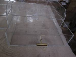 lot 724 image: 2 Acrylic organizers with top shelf...