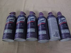 lot 732 image: 6 Lysol air sanitizers...
