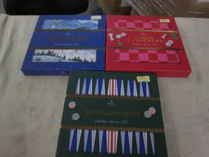 lot 733 image: Chess and checkers, backgammon and ...