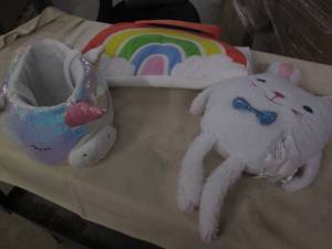 lot 754 image: Easter bunny figure, basket and bag...