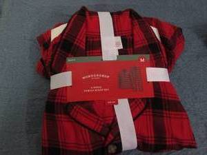 lot 695 image: Medium plaid PJ set...
