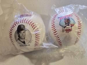 lot 18 image: Lot of 2 Baseballs Featuring Brad Radke and Kirby Puckett