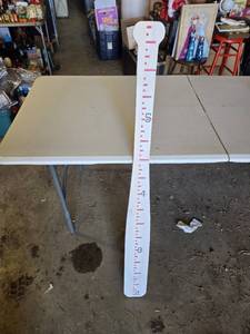 lot 39 image: Childs Growth Chart Ruler Shaped like Baseball Bat