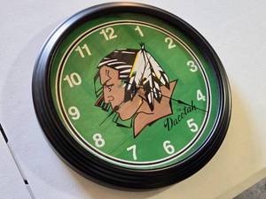 lot 44 image: University of North Dakota Fighting Sioux Wall Clock