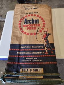 lot 120 image: Archer-Daniels-Midland Co. Archer Booster Feed Bags - 13 Count May be more than one design