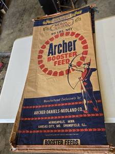 lot 123 image: Archer-Daniels-Midland Co. Archer Booster Feed Bags - 13 Count May be more than one design