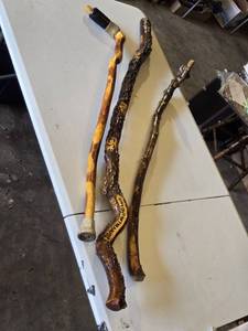 lot 147 image: Handcrafted Walking Sticks and Cane